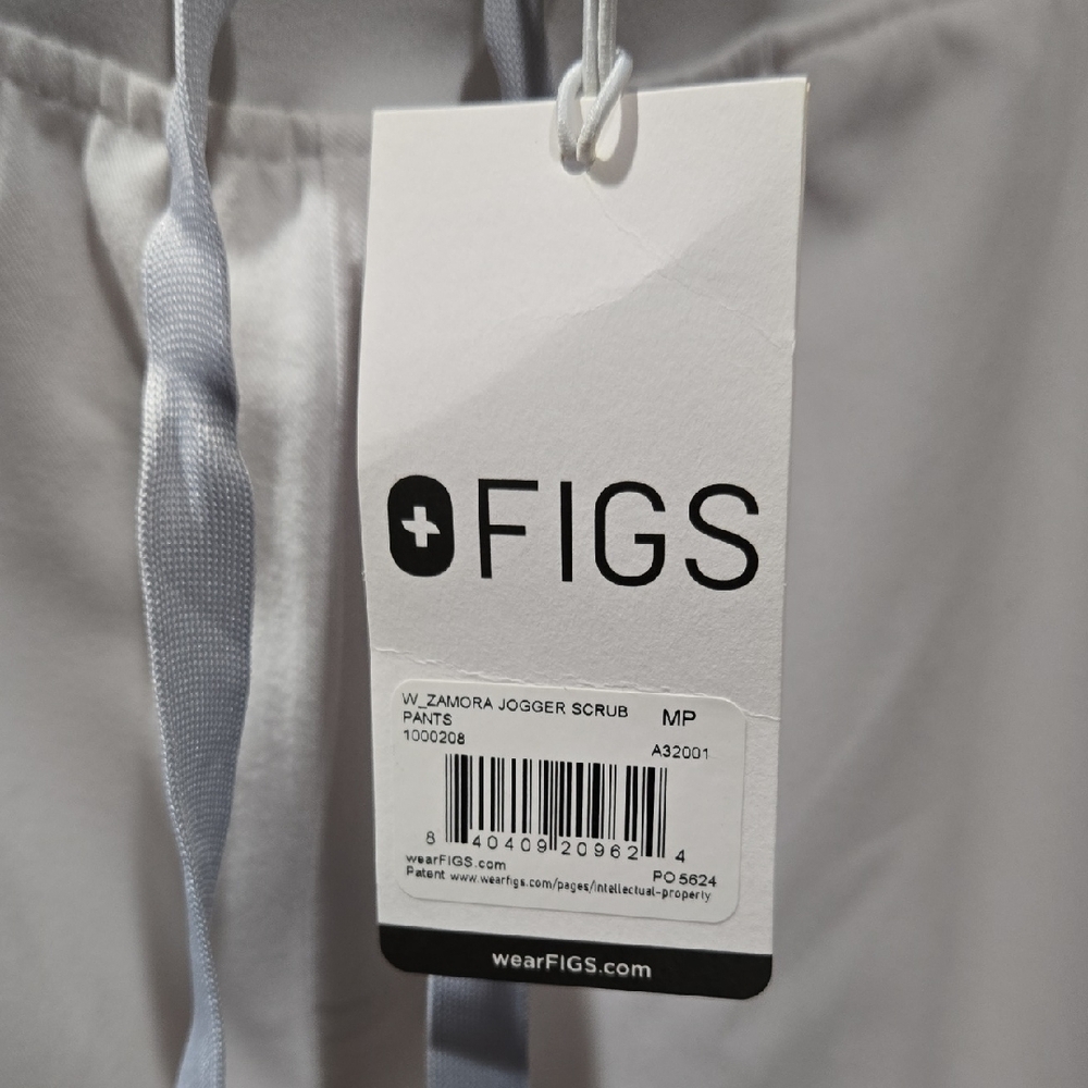 Figs White Zamora Jogger Scrub Pants - Picture 2 of 13